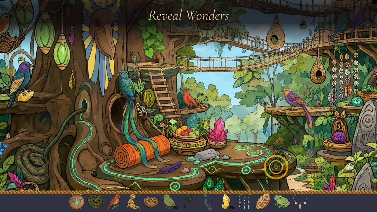 Reveal Haven trailer poster — a lush illustrated scene, rendered by the live game engine.